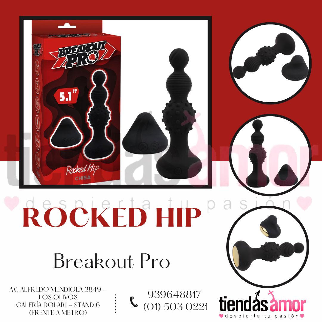 BREAKOUT PRO ROCKED HIP ESTIMULADOR ANAL CLÍTORIS Y PEZONES